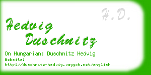 hedvig duschnitz business card